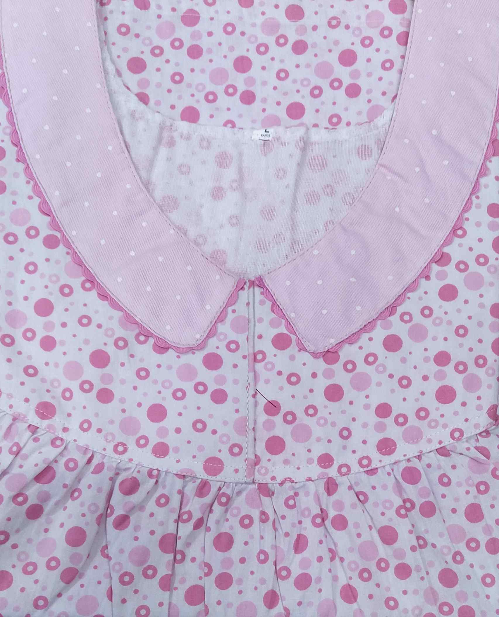 Cotton With Pockets, No Open Large Printed Nighty