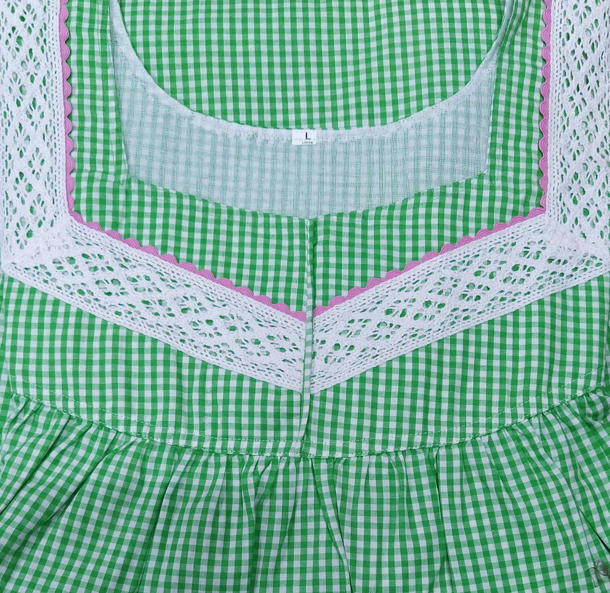 Bantex With Pockets, No Open Large Printed Nighty
