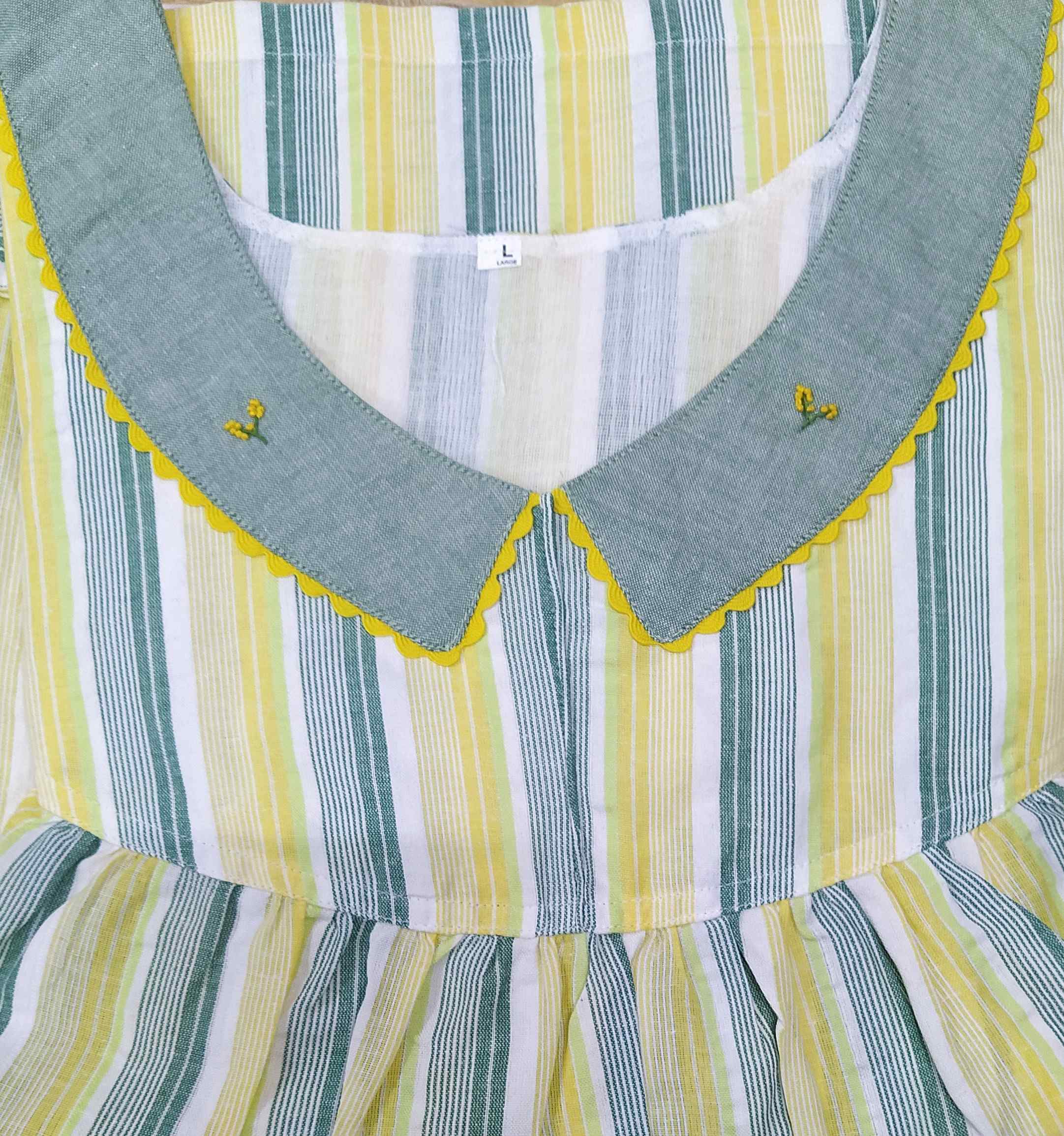 Bantex With Pockets, No Open Large Printed Nighty