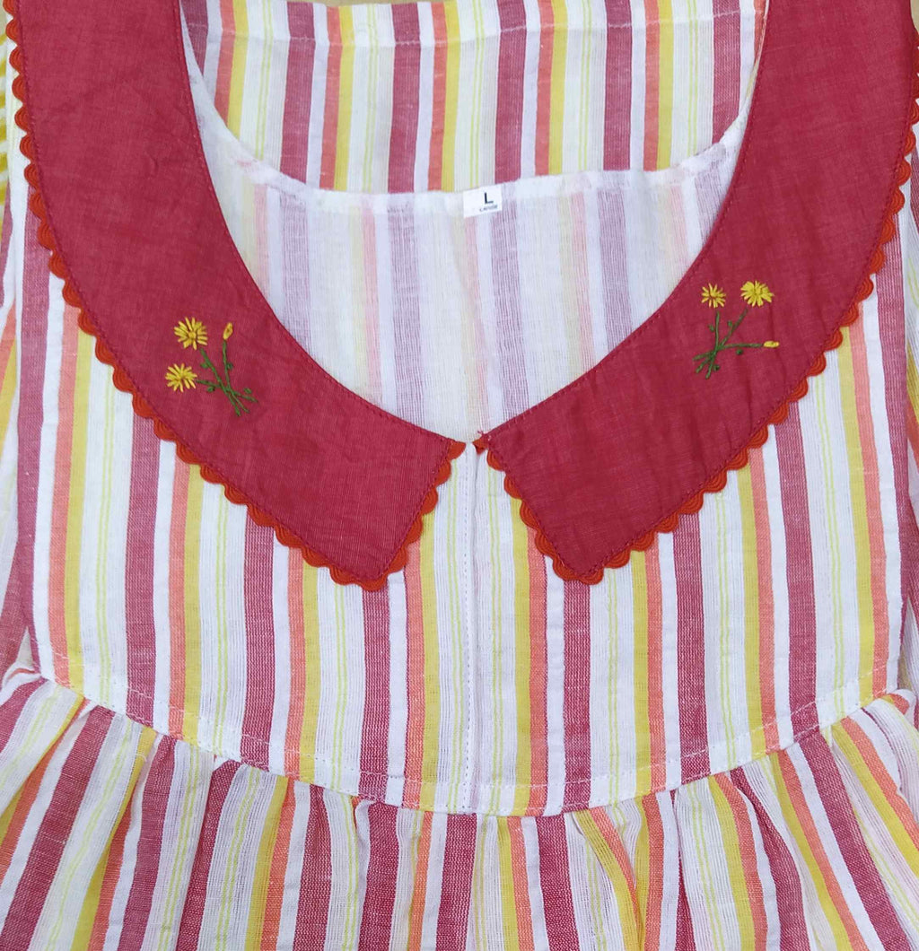 Bantex With Pockets, No Open Large Printed Nighty
