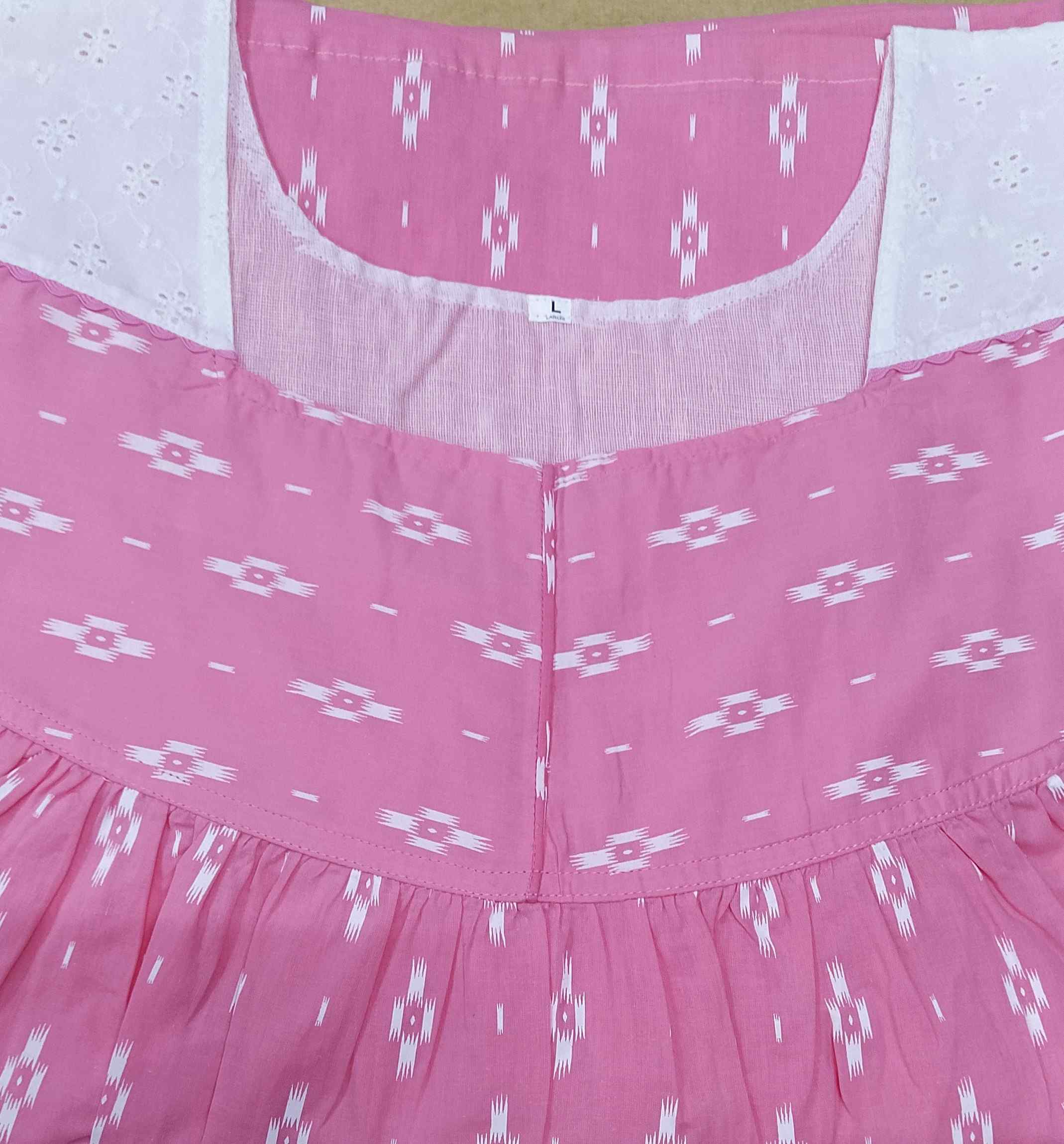 Soft Cotton With Pockets, No Open Large Printed Nighty