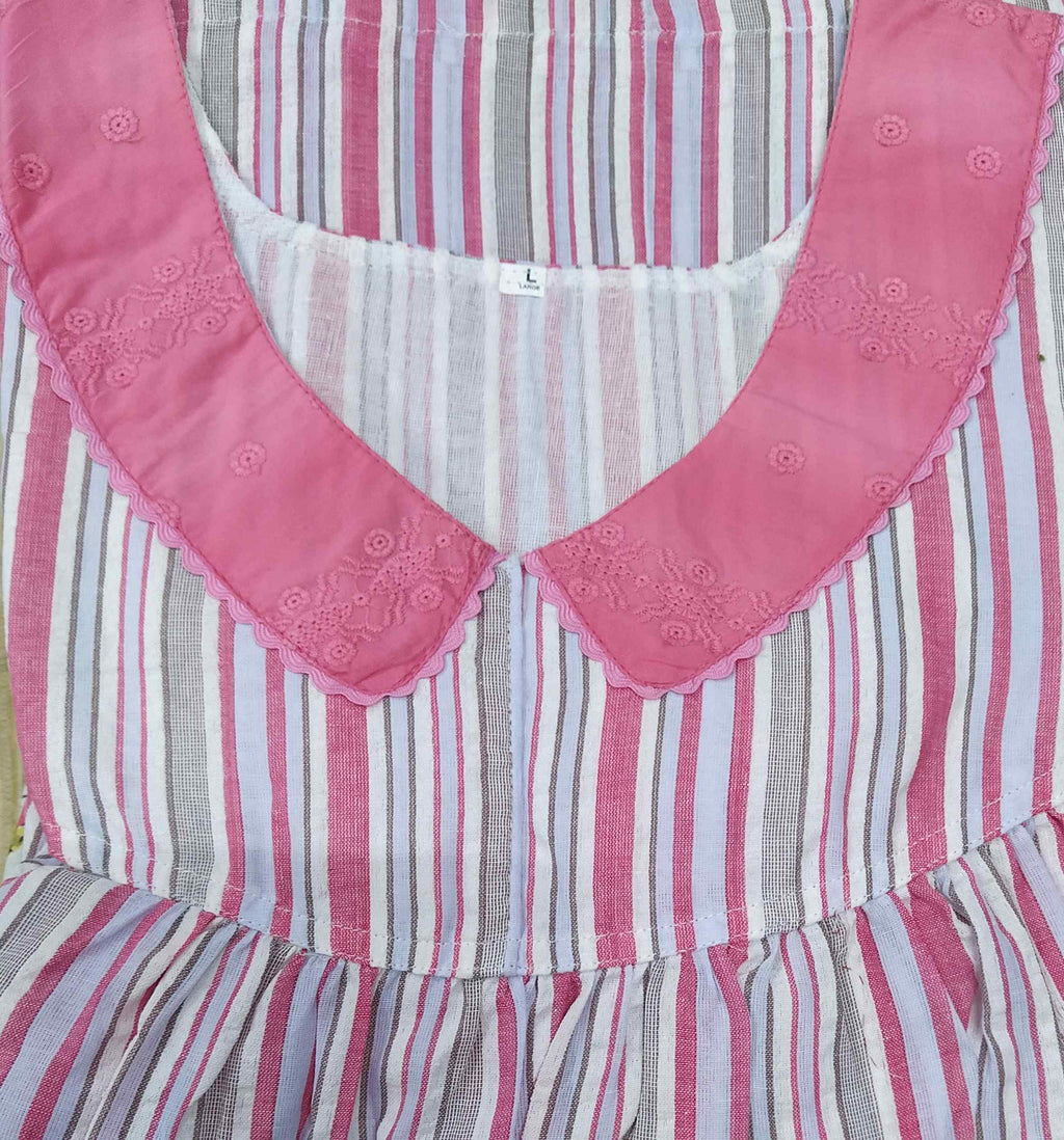 Bantex With Pockets, No Open Large Printed Nighty