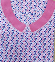 Cotton With Pockets A_ line, Half Open Medium Printed Nighty