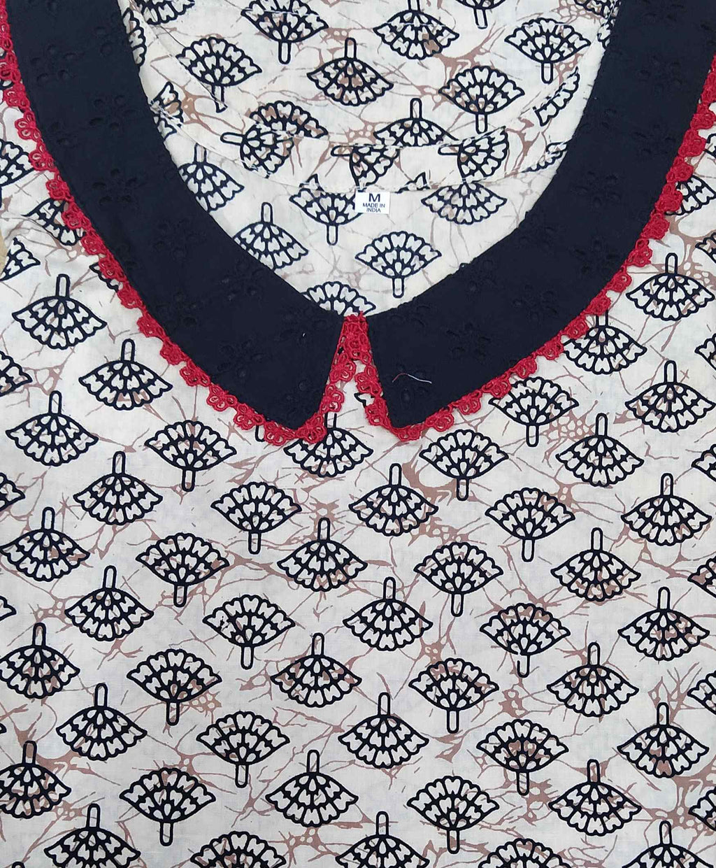 Cotton With Pockets,   A  Line  no Open Medium Printed Nighty