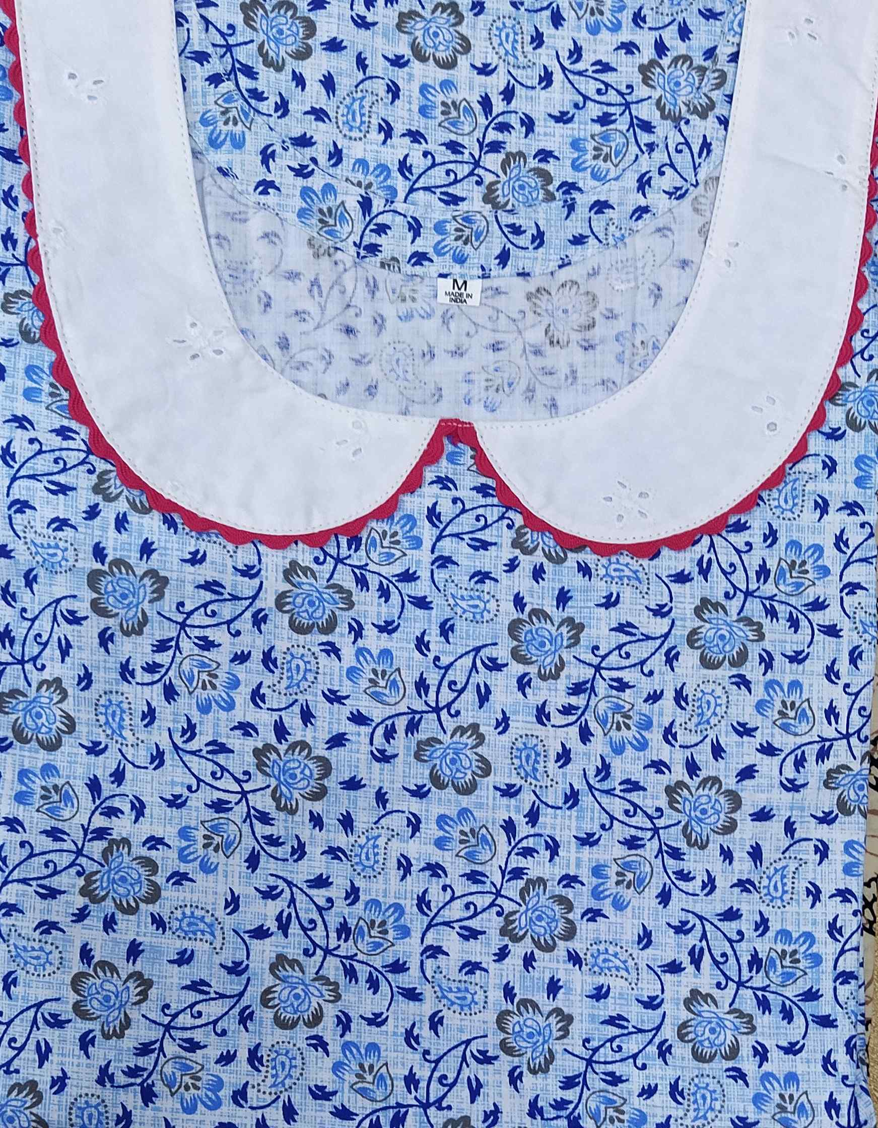 Cotton With Pockets, No Open Medium Printed Nighty