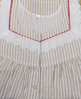 Bantex With Pockets, Half Open Small Printed Nighty