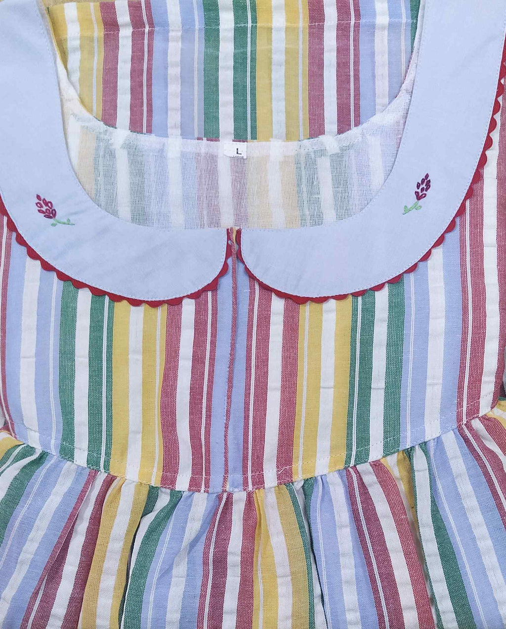 Bantex With Pockets, Half Open Small Printed Nighty