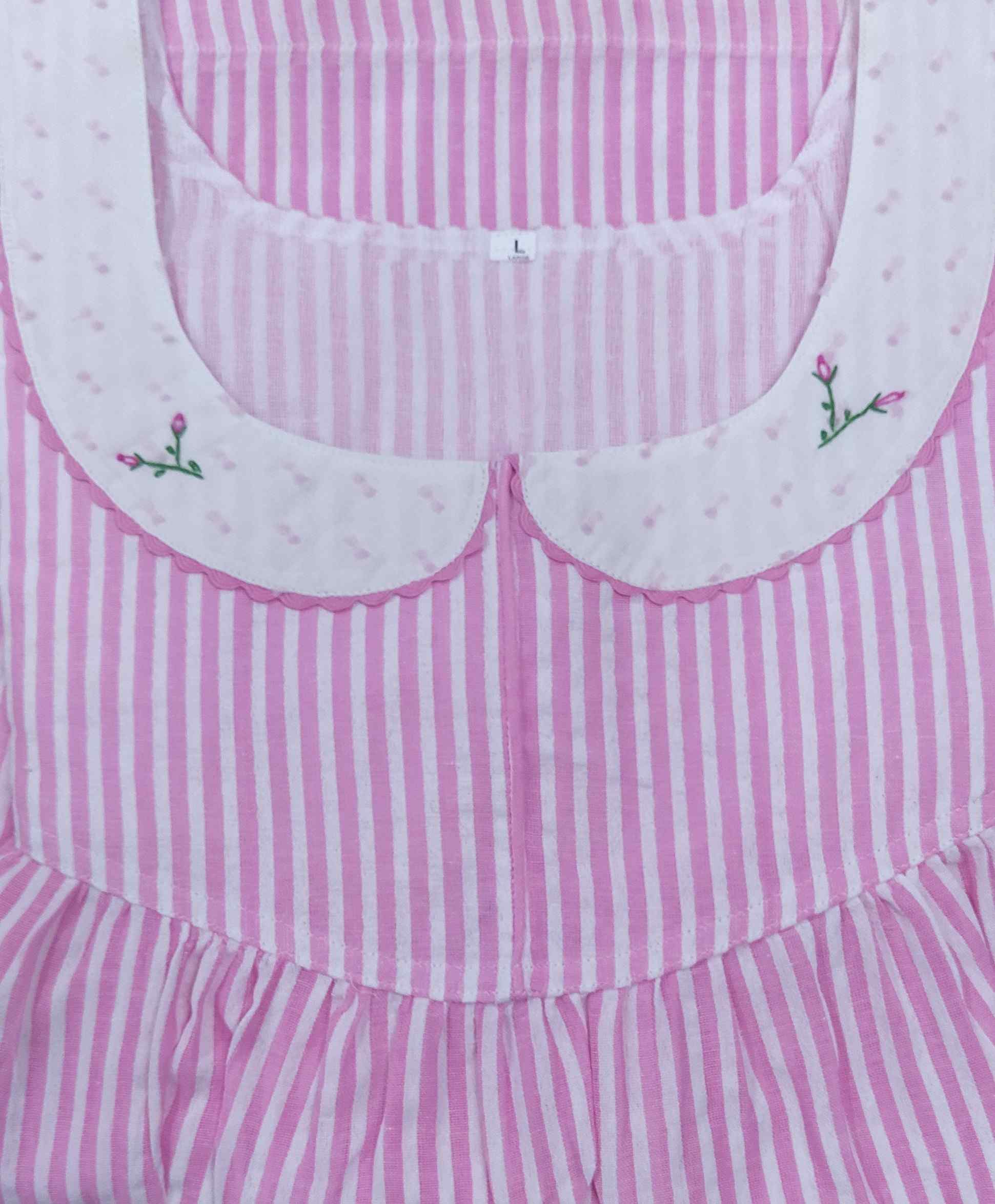 Bantex With Pockets, No Open Large Printed Nighty