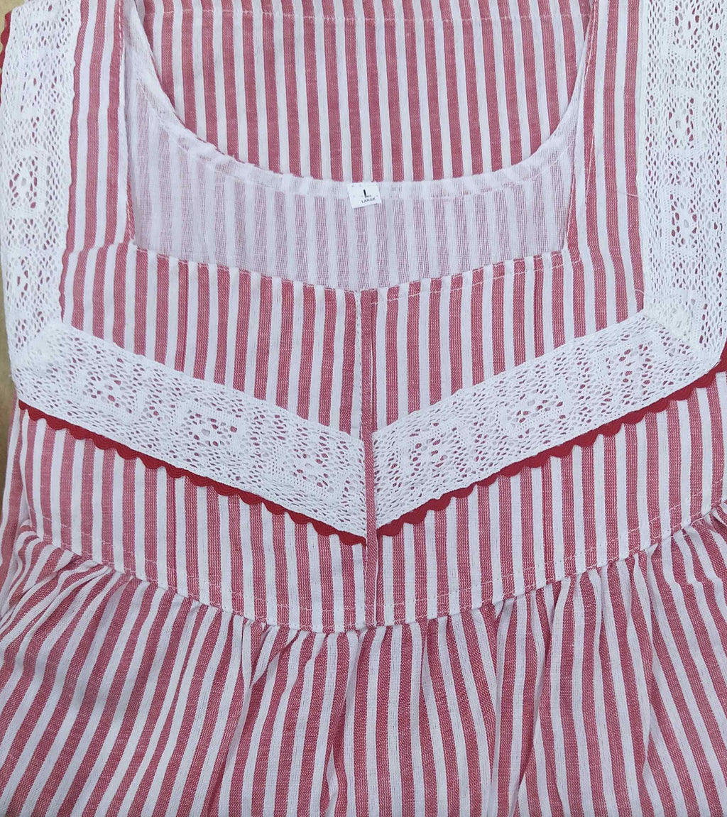 Bantex With Pockets, No Open Large Printed Nighty