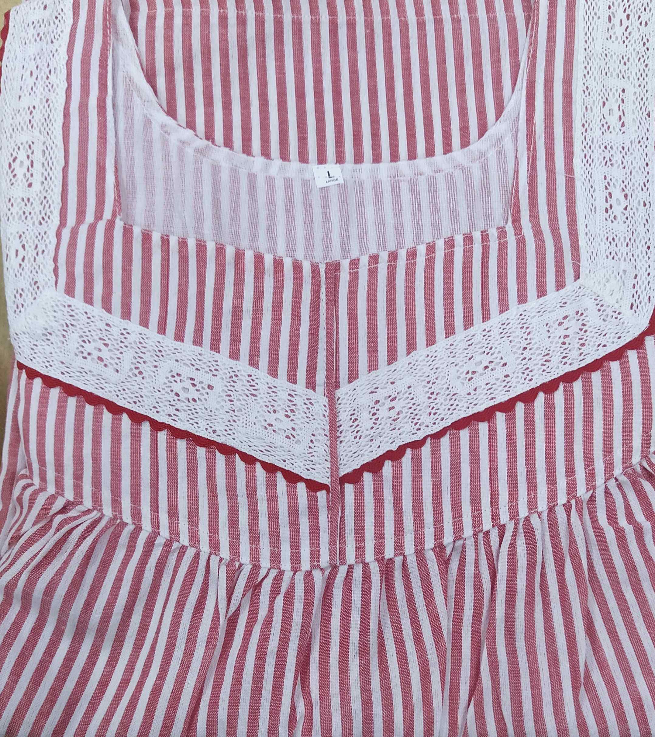 Bantex With Pockets, No Open Large Printed Nighty