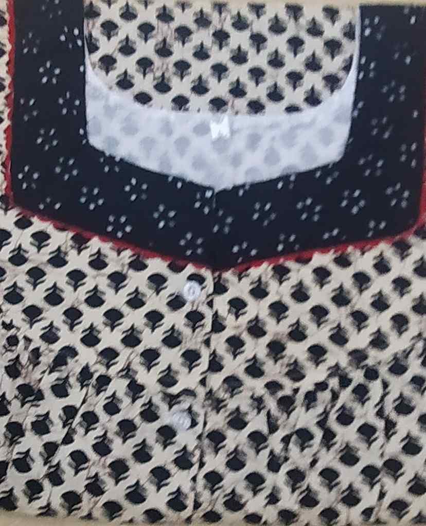 Cotton With Pockets, Half Open Large Printed Nighty