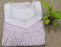 Cotton Side zip, With Pockets Small Printed Nighty