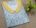 Cotton Side zip, With Pockets Small Printed Nighty