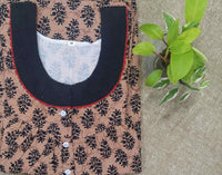 Cotton With Pockets, Half Open Medium Printed Nighty