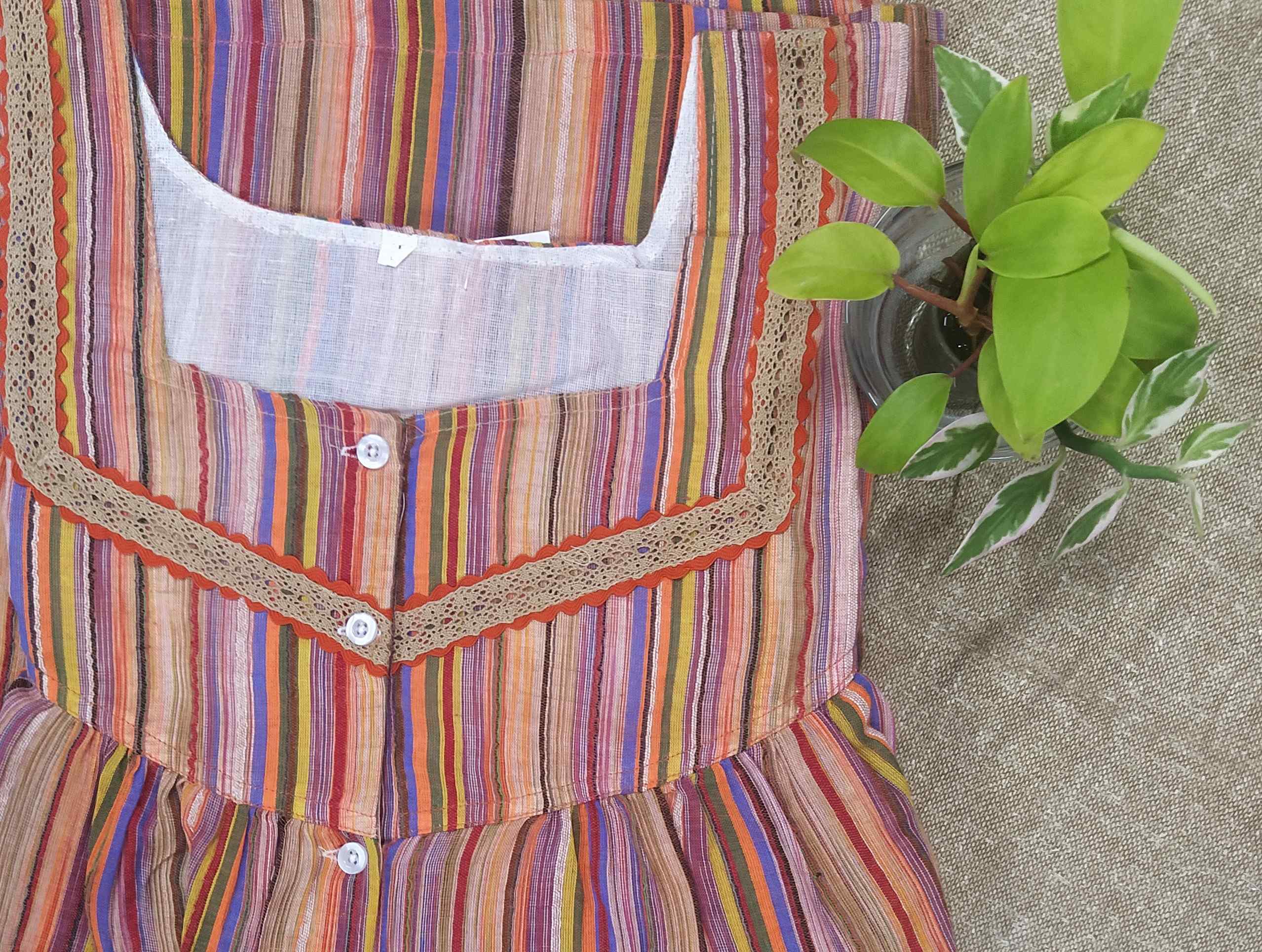 Bantex With Pockets, Half Open, Full Open Large Printed Nighty