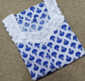 Cotton A-line churidar cut, With Pockets, Half Open Medium Printed Nighty