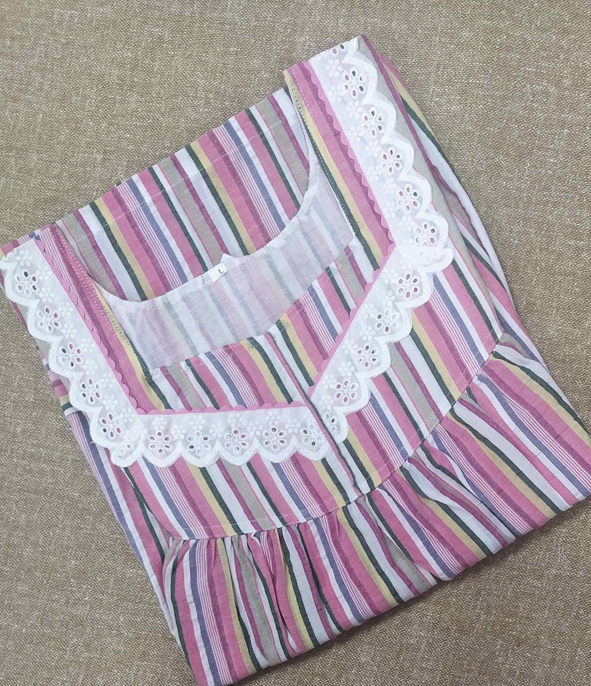 Bantex With Pockets, No Open Large Printed Nighty