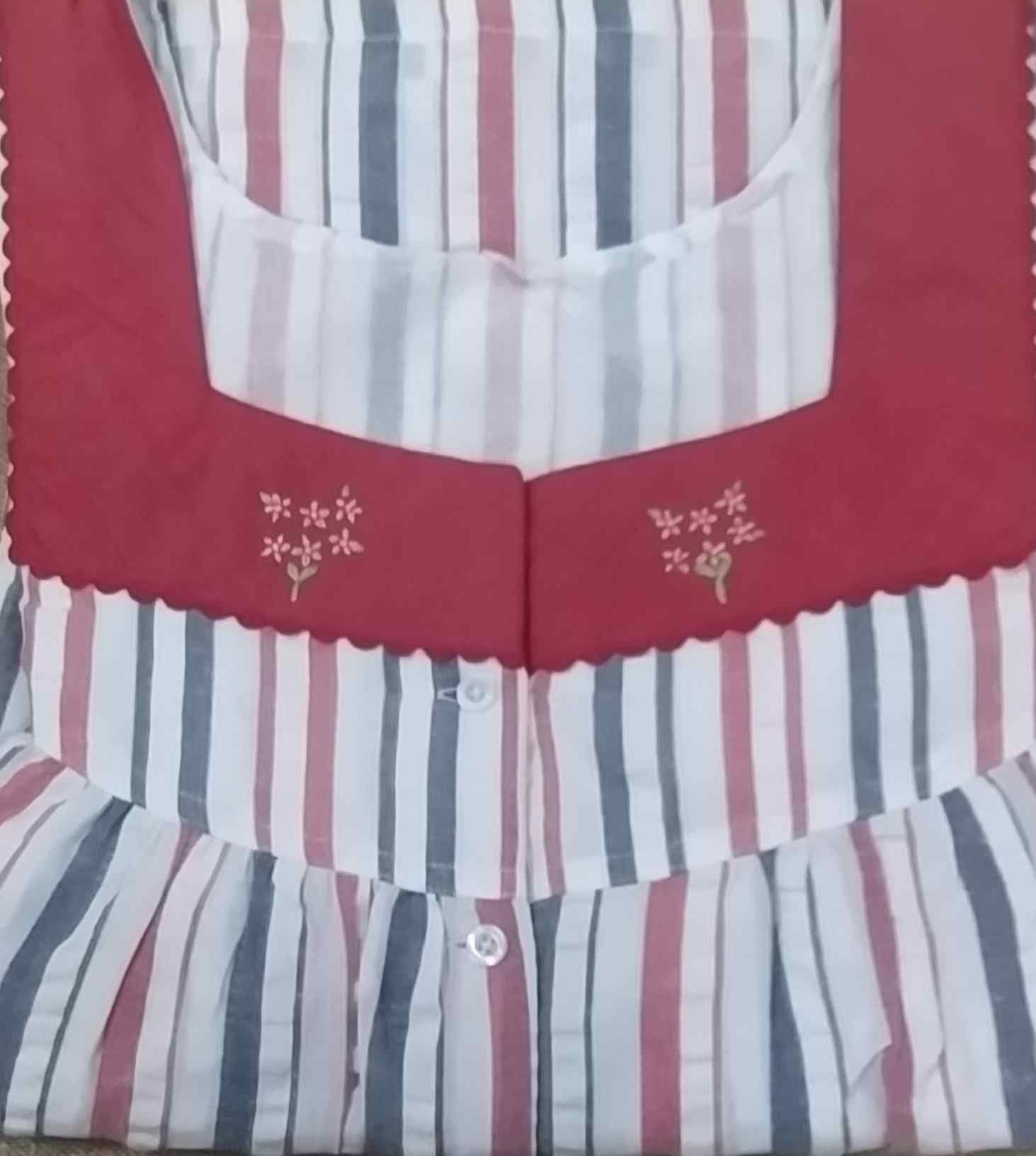 Bantex With Pockets, Half Open Large Printed Nighty