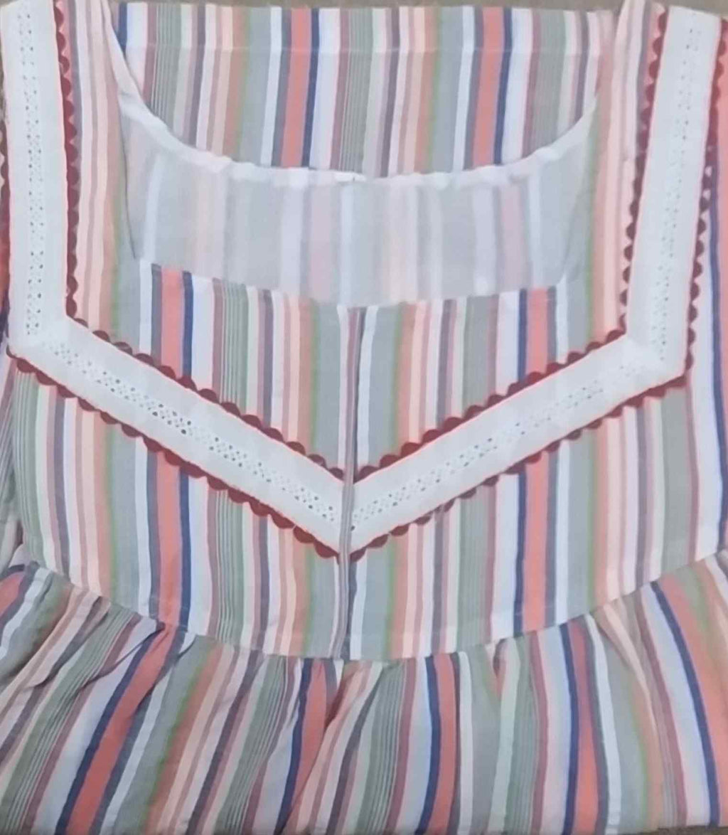 Cotton With Pockets, No Open Large Printed Nighty