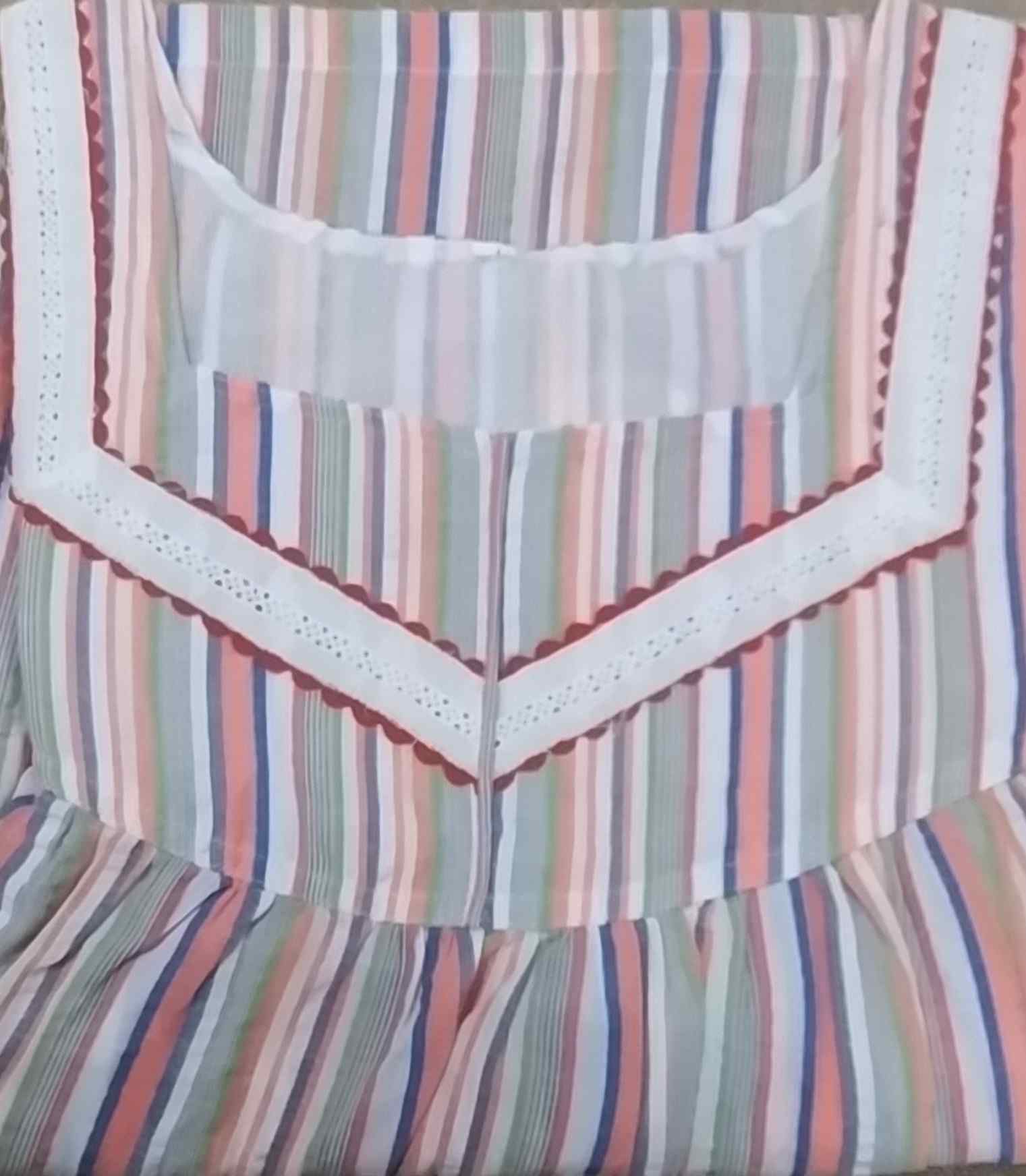 Cotton With Pockets, No Open Large Printed Nighty