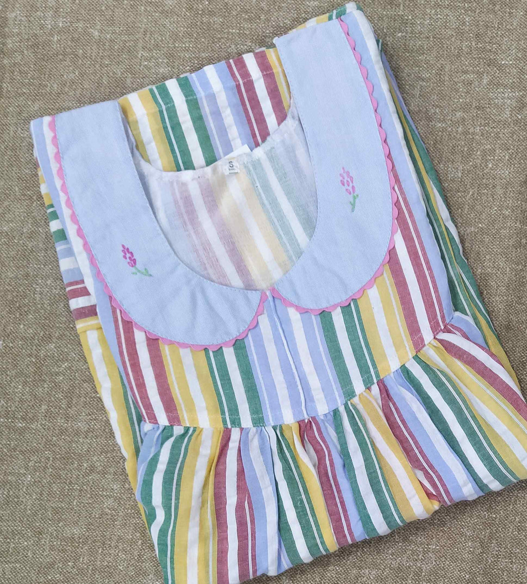 Bantex With Pockets, No Open Small Printed Nighty