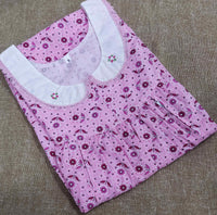 Soft Cotton Side zip, With Pockets Small Printed Nighty