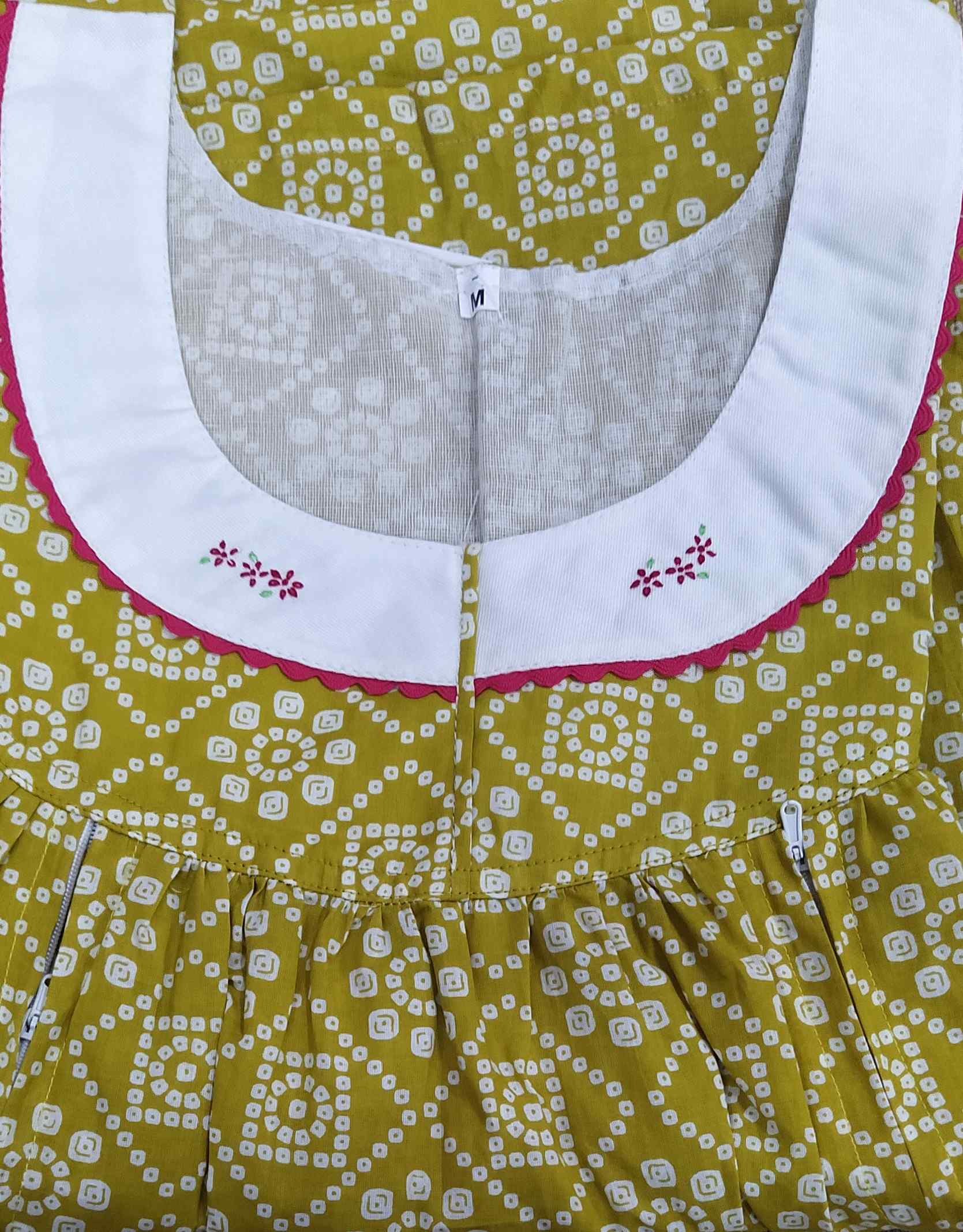 Soft Cotton Side zip, With Pockets Medium Printed Nighty