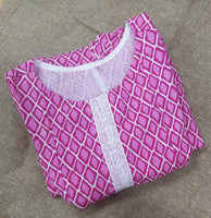 Cotton Side zip, With Pockets, Side elastic Medium Printed Maternity Wear