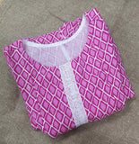 Cotton Side zip, With Pockets, Side elastic Medium Printed Maternity Wear