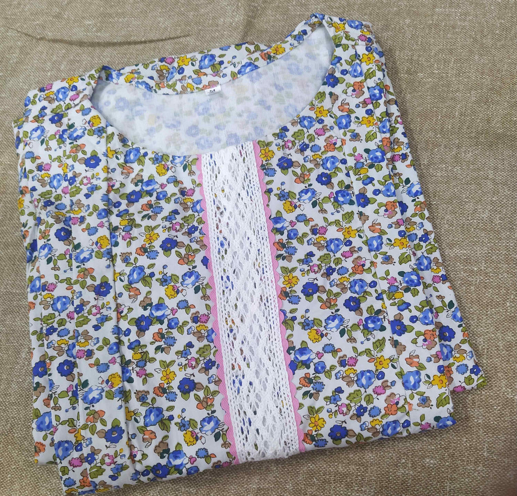 Cotton Side zip, With Pockets, Side elastic Medium Printed Maternity Wear