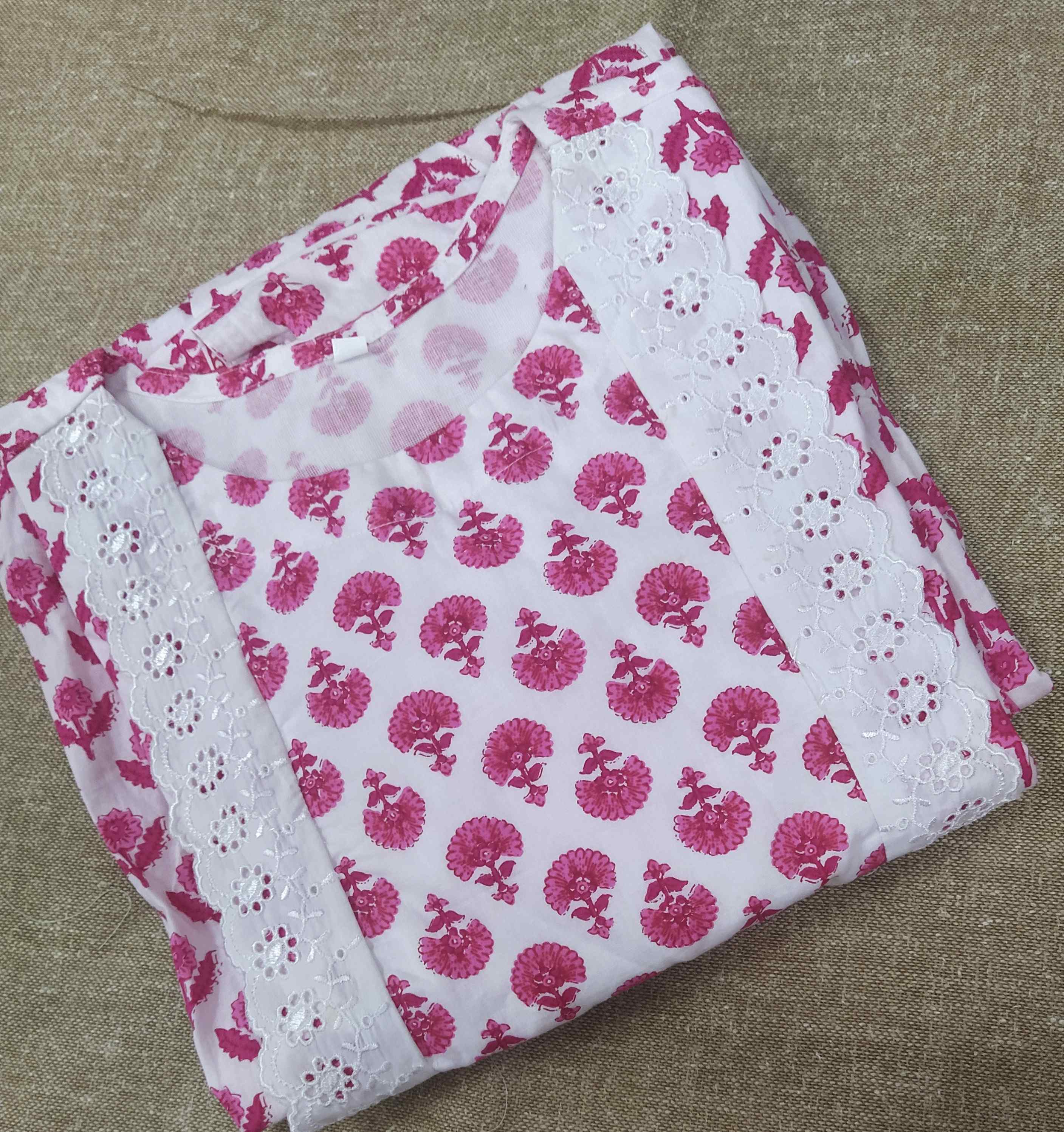 Cotton Side zip, With Pockets, Side elastic Medium Printed Maternity Wear