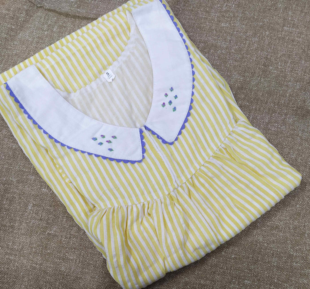 Bantex With Pockets, No Open Small Printed Nighty