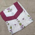 Cotton With Pockets, Half Open Medium Printed Nighty