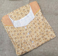 Cotton With Pockets, Half Open Medium Printed Nighty