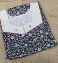 Cotton With Pockets, Half Open Medium Printed Nighty