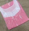 Soft Cotton With Pockets, Half Open Medium Printed Nighty