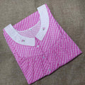 Soft Cotton With Pockets, Half Open Medium Printed Nighty