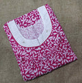 Cotton With Pockets, Half Open Medium Printed Nighty