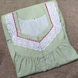Cotton With Pockets, Half Open Medium Printed Nighty
