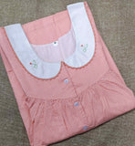 Cotton With Pockets, Half Open Medium Printed Nighty