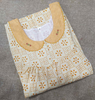 Cotton With Pockets, No Open Medium Printed Nighty