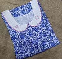 Cotton With Pockets, No Open Medium Printed Nighty