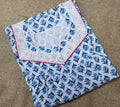 Cotton With Pockets, Half Open Small Printed Nighty