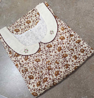 Cotton With Pockets, No Open Medium Printed Nighty