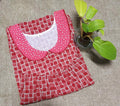 Soft Cotton With Pockets, No Open Medium Printed Nighty