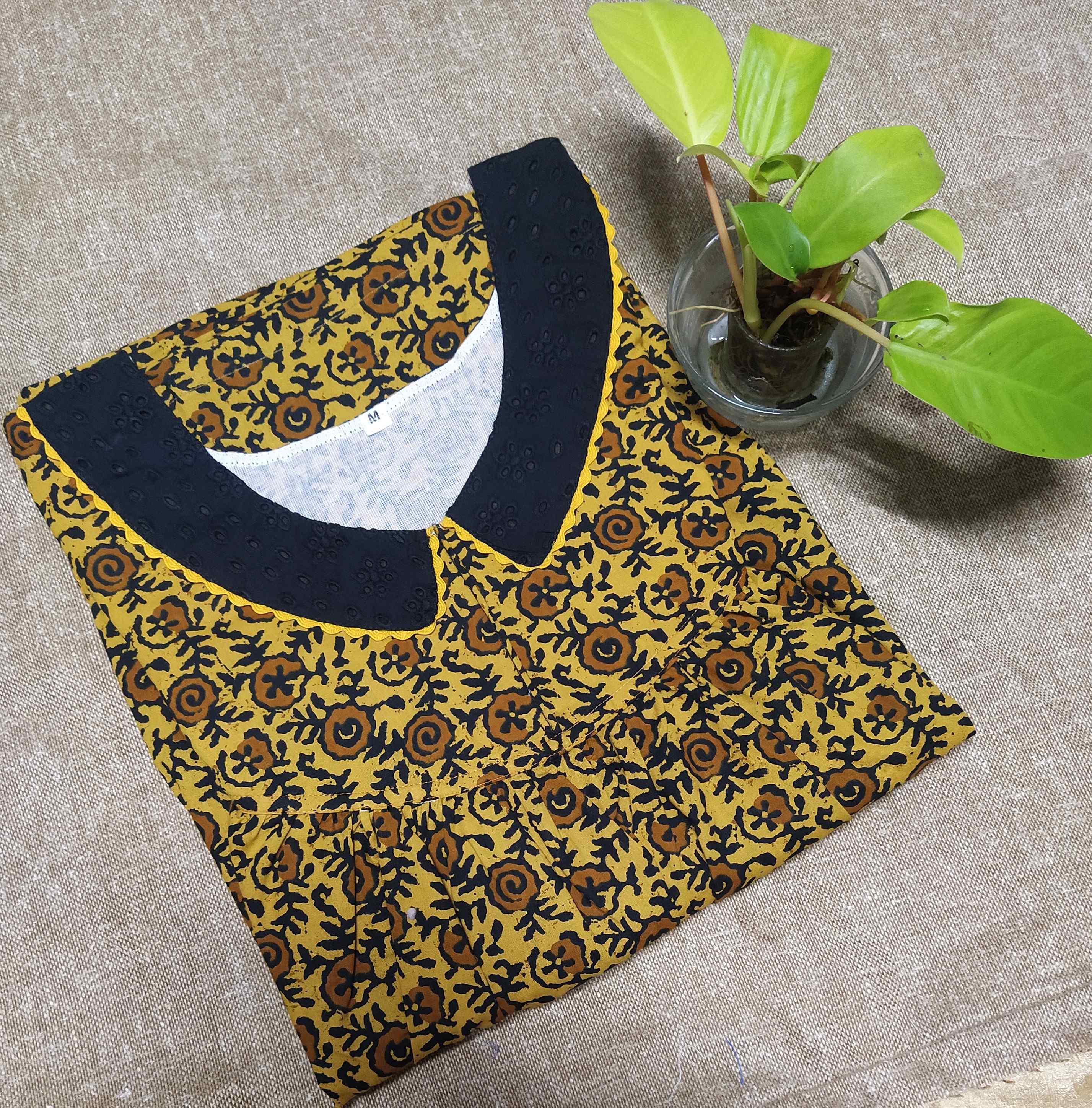 Cotton With Pockets, No Open Medium Printed Nighty