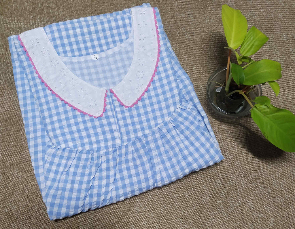 Cotton With Pockets, No Open Medium Printed Nighty