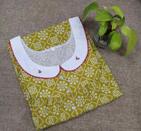 Soft Cotton With Pockets, Half Open Large Printed Nighty