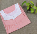 Cotton With Pockets, Half Open Large Printed Nighty