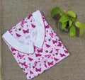 Cotton With Pockets, Half Open Large Printed Nighty